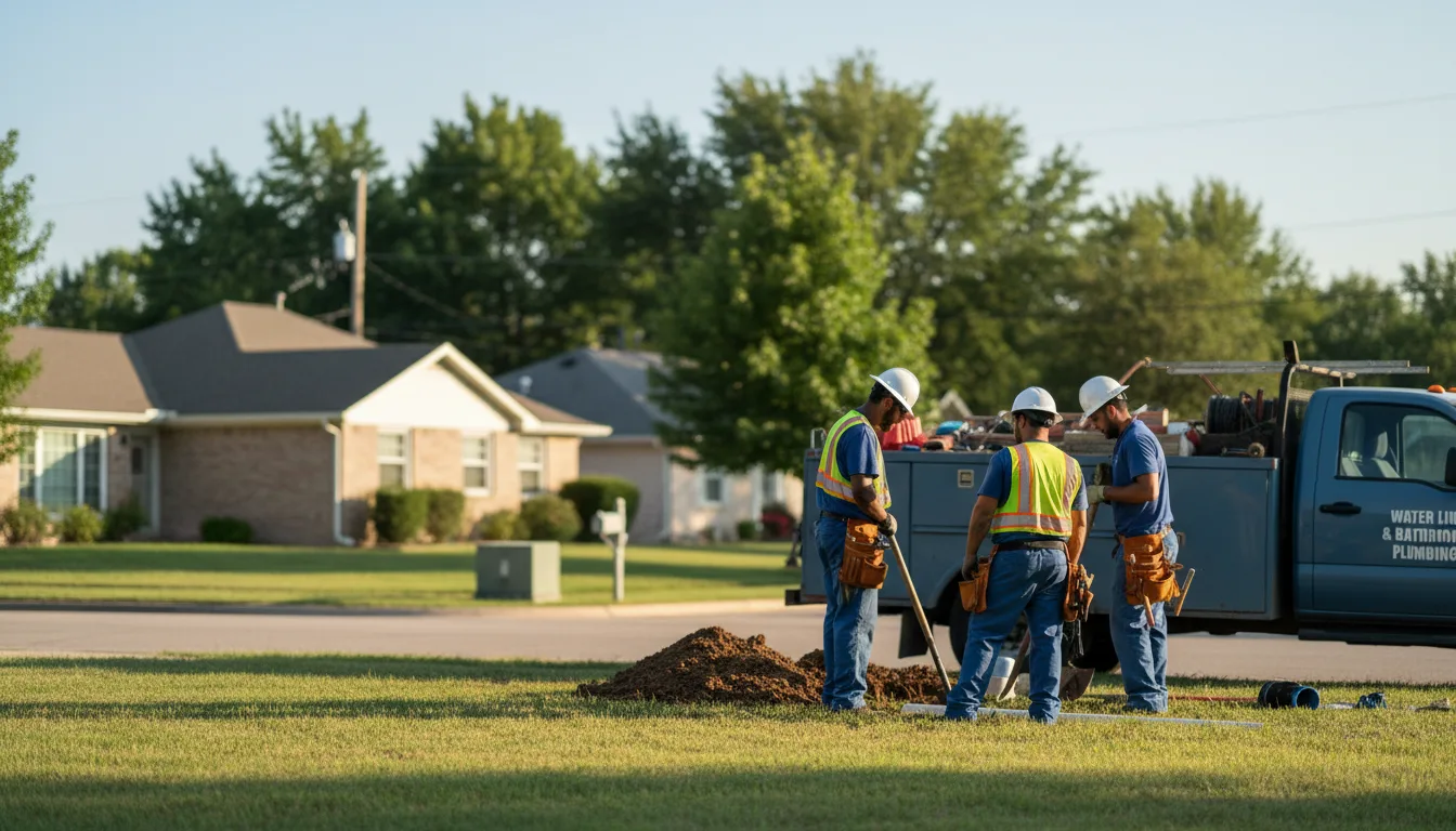 Residential water line and bathroom plumbing service in Clare, MI